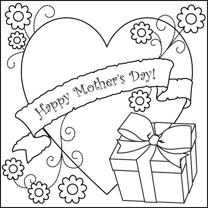 Mothers Day Pictures To Colour